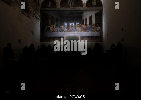 L Ultima Cena affresco in un museo di Milano, Europa, Italia Foto Stock