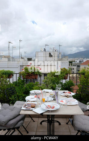 Ristorante a Atene, Grecia, Europa Foto Stock