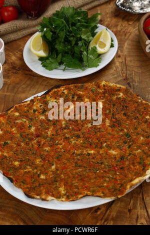 Lahmacun turco Foto Stock