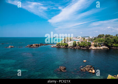 Vista dalla città di Galle Fort pareti in Sri Lanka. Foto Stock