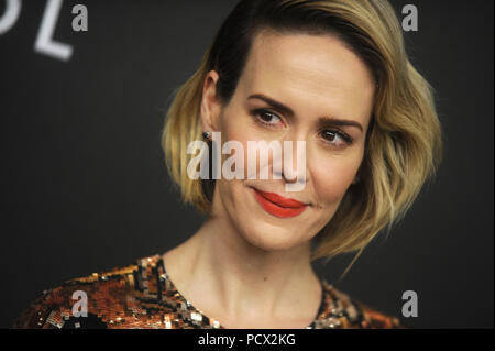 NEW YORK, NY - 16 novembre: Sarah Paulson assiste il New York premiere di 'Carol' presso il Museo di Arte Moderna di Novembre 16, 2015 a New York City. Persone: Sarah Paulson Foto Stock