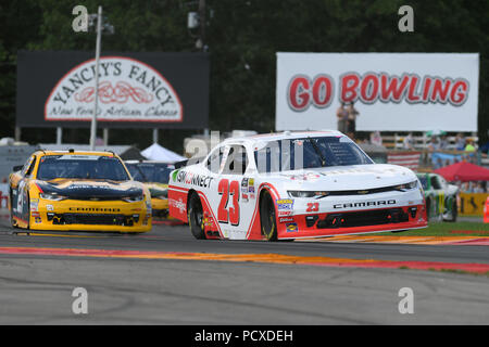 4 agosto 2018: Xfinity NASCAR driver della serie AJ Allmendinger (23) durante la NASCAR XFINITY serie mostra Zippo 200 al Glen Sabato, 4 agosto 2018 a Watkins Glen International in Watkins Glen, New York. Ricca Barnes/CSM Credito: Cal Sport Media/Alamy Live News Foto Stock