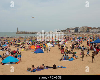 Margate, Regno Unito. Il 4 agosto 2018. spiaggia principale su anima festival weekend. Margate, Regno Unito. Il 4 agosto 2018. Isola di Thanet Kent UK Credit: Martyn Goddard/Alamy Live News Foto Stock