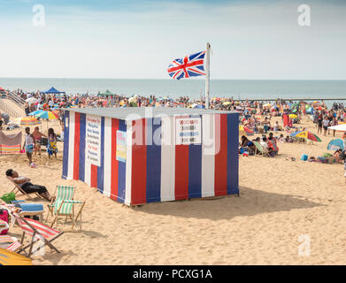 Margate, Regno Unito. Il 4 agosto 2018. spiaggia principale su anima festival weekend. Margate, Regno Unito. Il 4 agosto 2018. Isola di Thanet Kent UK Credit: Martyn Goddard/Alamy Live News Foto Stock