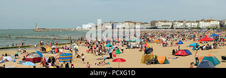 Margate, Regno Unito. Il 4 agosto 2018. spiaggia principale su anima festival weekend. Margate, Regno Unito. Il 4 agosto 2018. Isola di Thanet Kent UK Credit: Martyn Goddard/Alamy Live News Foto Stock