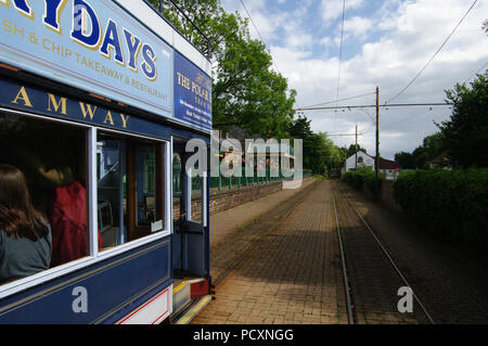 Seaton Tram, Devon Foto Stock