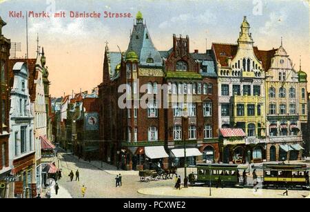 Alter Markt, Ecke Dänische Straße (Kiel 73.899). Foto Stock