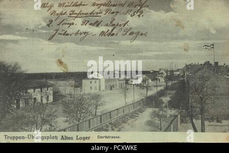 Altes Lager, Brandenburg - Truppenübungsplatz; Dorfstraße Foto Stock