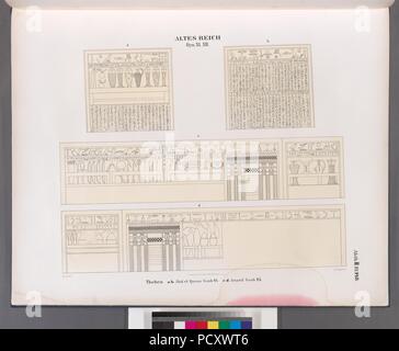 Altes Reich. Dynastie XI. , XII. Theben (TEBE)- a. b. Abd el Qurna , Grab 21; c. d. Asasif Grab 25 Foto Stock