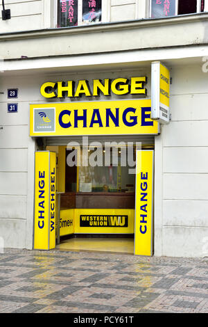 Western Union bureau de change, scambio di soldi Foto Stock