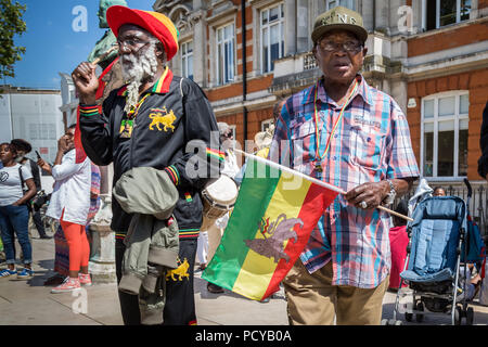 Afrikan annuale Giornata di emancipazione riparazioni rally e marzo di Brixton, Sud Londra, Regno Unito. Foto Stock