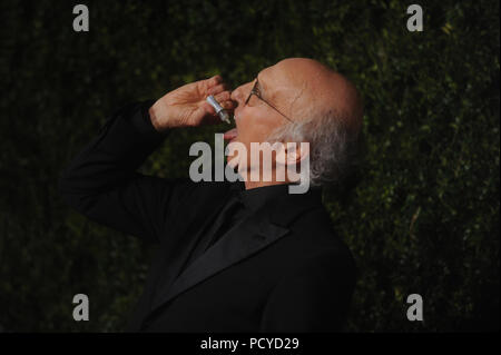 NEW YORK, NY - Giugno 07: Larry David assiste il teatro americano del parafango annuale 69Tony Awards al Radio City Music Hall il 7 giugno 2015 a New York City. Persone: Larry David Foto Stock