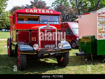 Carradori vintage fair vapore presso il Royal Victoria Park, bagno, Avon, Regno Unito presa il 4 Agosto 2018 Foto Stock