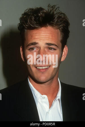 BURBANK, CA - 5 giugno: Attore Luke Perry assiste la prima relazione annuale di MTV Movie Awards il 5 giugno 1992 presso il Walt Disney Studios di Burbank, in California. Foto di Barry re/Alamy Stock Photo Foto Stock