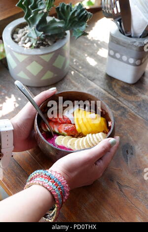 Pasto sano in una ciotola Foto Stock