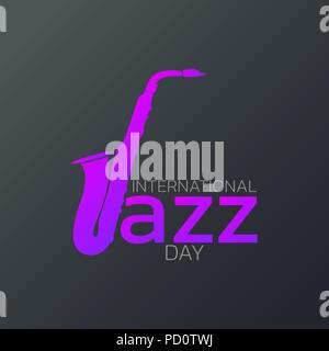 International Jazz giorno icona logo design, illustrazione vettoriale Illustrazione Vettoriale