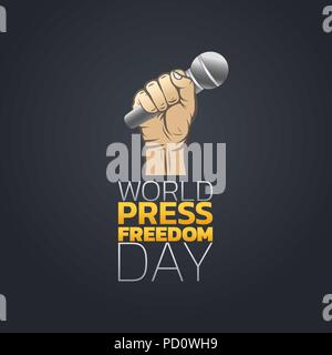 Giornata mondiale della libertà di stampa, illustrazione vettoriale. Illustrazione Vettoriale
