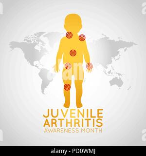 Artrite Giovanile Awareness Month vettore icona logo illustrazione Illustrazione Vettoriale