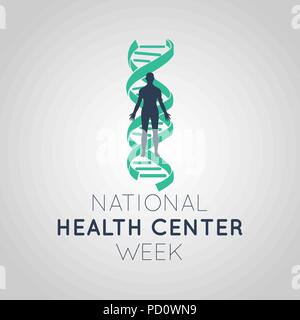 National Health Center settimana vettore icona logo illustrazione Illustrazione Vettoriale