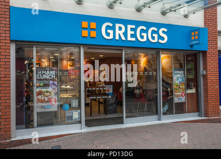 Greggs store in Stockton-on-Tees, England, Regno Unito Foto Stock