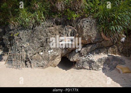 Grotta di Puka beach sull'isola di Boracay. Filippine. Foto Stock