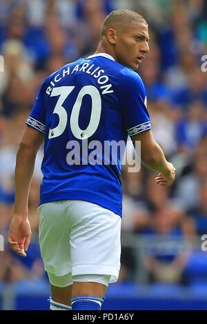 Liverpool, Regno Unito. 04 Ago, 2018. Richarlison di Everton durante il Pre-Season amichevole tra Everton e Valencia al Goodison Park il 4 agosto 2018 a Liverpool, in Inghilterra. (Foto di Tony Taylor/phcimages.com) Credit: Immagini di PHC/Alamy Live News Foto Stock