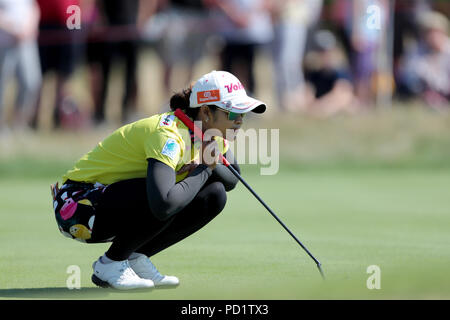 Thailandia del Pornanong Phatlum durante il giorno quattro di Ricoh donna British Open al Royal Lytham & St Annes Golf Club. Stampa foto di associazione. Picture Data: domenica 5 agosto 2018. Vedere PA storia golf femminile. Foto di credito dovrebbe leggere: Richard Venditori/filo PA. Restrizioni: solo uso editoriale. Uso non commerciale. Foto Stock