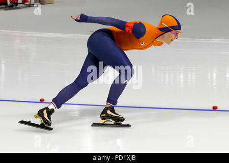Ireen Wuest (NED) competiting nel pattinaggio di velocità - Womens' 1500m a i Giochi Olimpici Invernali PyeongChang 2018 Foto Stock
