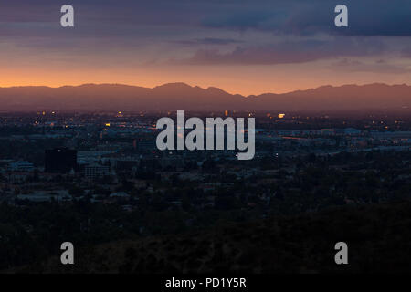 Tramonto a San Fernando Valley Foto Stock