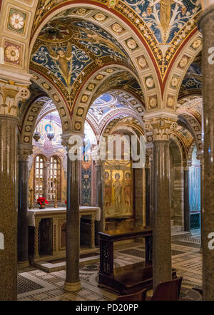 La cripta di Santa Cecilia in Trastevere chiesa in Roma, Italia. Foto Stock