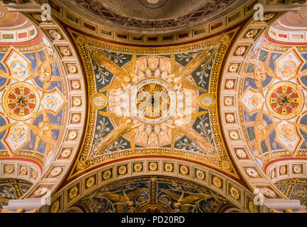 La cripta di Santa Cecilia in Trastevere chiesa in Roma, Italia. Foto Stock