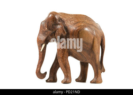 In legno elefante indiano Foto Stock