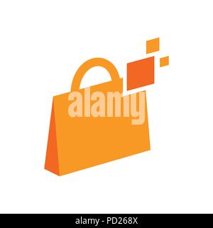 Borsa digitale Tecnologia simbolo vettore Logo grafico del modello di progettazione Illustrazione Vettoriale