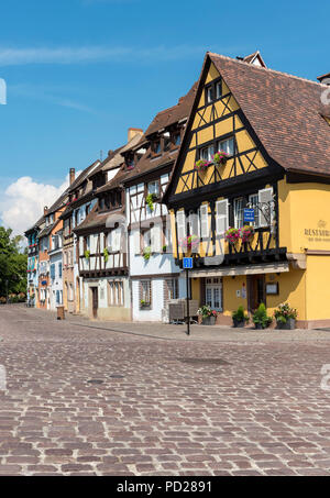 Quai de la Poissonnerie, pescivendolo distretto, Colmar, Francia Foto Stock