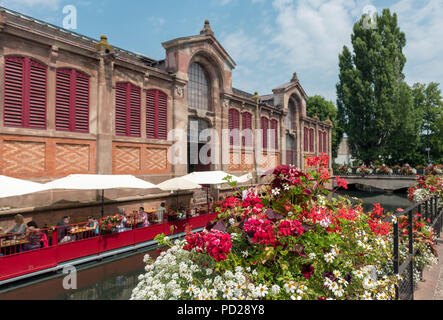 Mercato coperto (Marché couvert) a Colmar, Francia Foto Stock