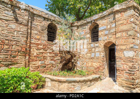 La casa della Vergine Maria (Meryemana), credeva di essere l'ultima residenza di Maria a Efeso, Izmir, Turchia Foto Stock