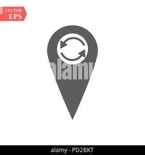 Punto posizione mappa vettore icona Modello di Logo Illustrazione Vettoriale