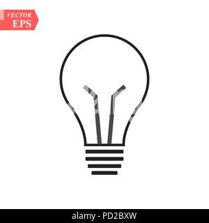 Lampada Icona di linea su sfondo bianco. Illustrazione Vettoriale. Illustrazione Vettoriale