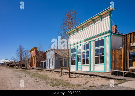 La storica South Park City a Fairplay, Colorado Foto Stock