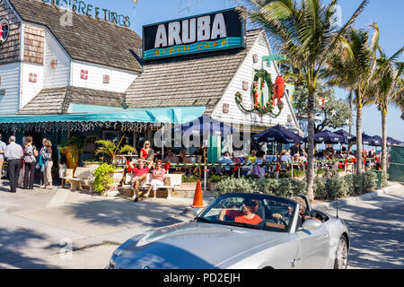 Florida Lauderdale by the Sea Water, Aruba Beach Cafe, ristorante ristoranti cibo mangiare fuori caffè caffè bistrot, cibo, mangiare fuori, servizio, mangiare Foto Stock