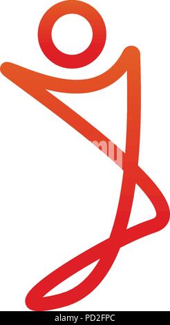 Le persone sane outline icona logo design vettore modello Illustrazione Vettoriale