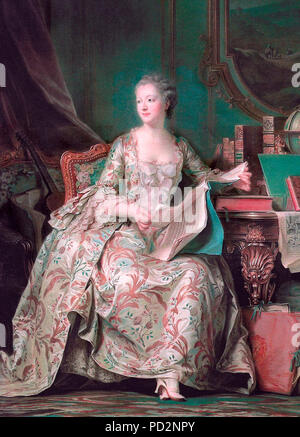 Ritratto a figura intera della Marquise de Pompadour - Maurice Quentin de La Tour, circa 1750 Foto Stock