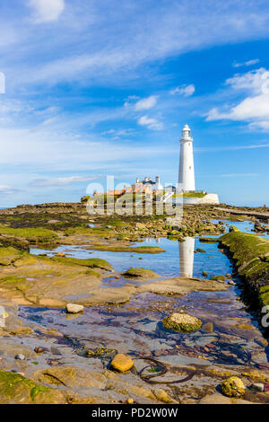 San Marys Faro sulla St Marys Isola Foto Stock