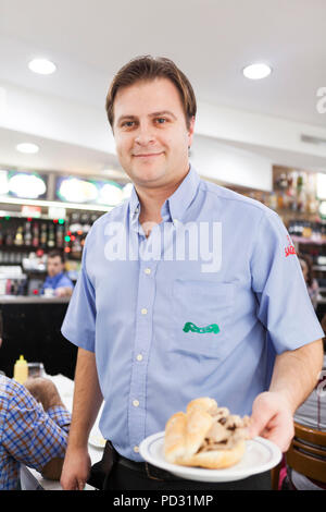 Bifana, Lisbona, Portogallo - ristorante Beira Gare Foto Stock