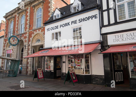 Ye Olde pasticcio di maiale Shoppe in Melton Mowbray, LEICESTERSHIRE REGNO UNITO Inghilterra Foto Stock