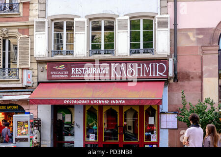 Il Kashmir ristorante indiano, Strasburgo, Alsazia, Francia, Europa Foto Stock