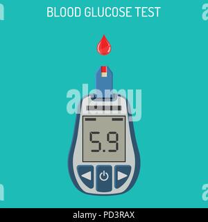 Misuratore glicemia Illustrazione Vettoriale