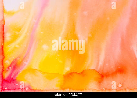 Abstract multicolore pittura ad acquerello su carta texture di sfondo Foto Stock