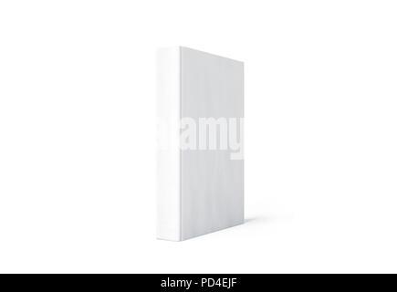 Schermata bianca vuota di spessore del dorso mock up stand isolato, rendering 3d. Vuoto hard cover notebook mockup. Bookstore modello di branding. Libri di testo isolato Foto Stock