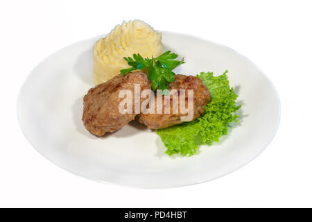 Molto grande pizza, hamburger, patty, secondo corso nel ristorante, fast food, cibo cibo sano Foto Stock